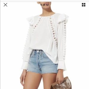 SEA New York Esther pompom blouse size s